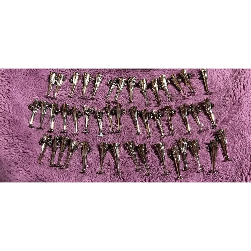 Waterford Toasting Flute Tac Pin Lot Bulk 45 Wedding Party Favor Hearts